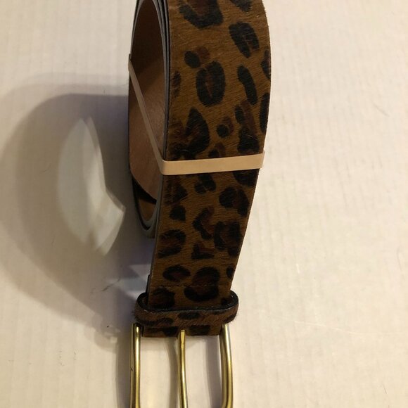 J.crew women's new brown leather belt  size: S  width: 1 3/8"  LENGTH: 40" - Picture 1 of 7